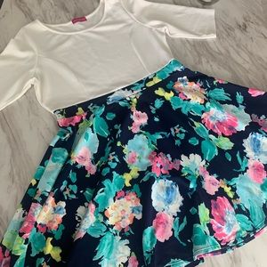 Flower plus size dress